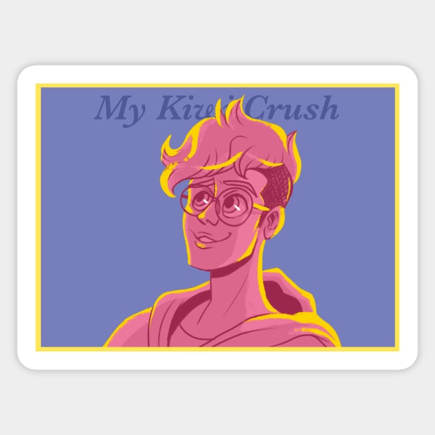 NEON Calvin - My Kiwi Crush Sticker by ProfessorBees